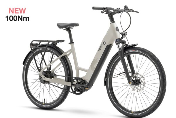 Hepha City 7 Long Range step through mittelgrau 708Wh 100Nm
